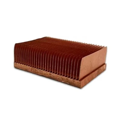 Dissipatore di calore rasato in rame fornito in fabbrica - Dissipatore di calore elettronico in rame rosso, specifiche complete e personalizzabili